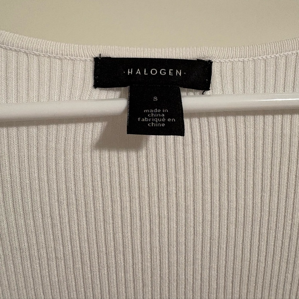 Halogen Ivory Ribbed Knit Top - Picture 2 of 4